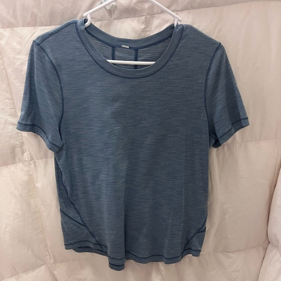 Blue Heathered LuLu Lemon Tee - Picture 1 of 2